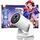 WiMiUS Short ThrowAdjustable StandMini projector with WiFi and Bluetooth 2025 Upgrade Outdoor Portable Movie Projector 1080P Auto Vertical Keystone Home Projector for PhoneTV Stick S27 White