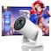 WiMiUS Short ThrowAdjustable StandMini projector with WiFi and Bluetooth 2025 Upgrade Outdoor Portable Movie Projector 1080P Auto Vertical Keystone Home Projector for PhoneTV Stick S27 White