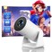 WiMiUS Short ThrowAdjustable StandMini projector with WiFi and Bluetooth 2025 Upgrade Outdoor Portable Movie Projector 1080P Auto Vertical Keystone Home Projector for PhoneTV Stick S27 White