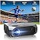 FUDONI Projector with WiFi and Bluetooth Outdoor 4K Support 18000L Projector HD 1080P Max 300 Display Movie Video Portable Home Theater Projector Compatible with USBHDMIiOSAndroidTV Stick