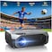 FUDONI Projector with WiFi and Bluetooth Outdoor 4K Support 18000L Projector HD 1080P Max 300 Display Movie Video Portable Home Theater Projector Compatible with USBHDMIiOSAndroidTV Stick