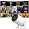 PANSEBA Electronic Focus with Short Throw Mini Projector with WiFi 6 and Bluetooth Auto Keystone Outdoor Movie Projector Big Screen Home Portable Projector for PhoneTV StickLaptopHDMI