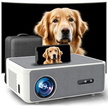 DIPIKPRJ 2000 ANSI Auto Focus FHD 4K Projector with WiFi and BluetoothOutdoor Movie Projector Auto Keystone 50 Zoom30W SpeakerDustProofHome Theater Projector 4K for PhoneTV SticksPCUSB