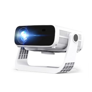 Wielio 2026 Smart Projector Android TV with WiFi 6 and Bluetooth 50 Built in 1000 Apps 240 ANSI Portable Bedroom Mini Movie Projector Support 4K1080P Auto Keystone Zoom