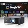 Wanbo X5 Pro Google TV Smart Projector with WiFi Bluetooth 4K Supported 1100 ANSI Outdoor Home Movie Projector Auto Focus Keystone HDMI 20 Voice Control HDR10 2025 Upgrade