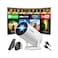 Nonete 2026 Upgraded Mini Projector Support 4K 1080P FHD Auto Keystone 270 Rotatable with WiFi 6 and Bluetooth 52 Projector Portable Compatibile with HDMITV StickMemory StickLaptopWhite