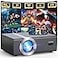 FUDONI Electric FocusAuto Keystone Projector with WiFi and Bluetooth Native 1080P 4K Supported Outdoor Movie Projector for Home Theater UP to 300 for iOSAndroidLaptopTV StickHDMIUSB