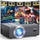 FUDONI Electric FocusAuto Keystone Projector with WiFi and Bluetooth Native 1080P 4K Supported Outdoor Movie Projector for Home Theater UP to 300 for iOSAndroidLaptopTV StickHDMIUSB