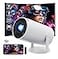 Amovfilm HY300 Projector with WIFI6 Bluetooth Supports 4K1080P Android TV 110 Mini Portable 180 Rotatable Auto Keystone for LaptopPCSmartphone