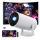 Amovfilm HY300 Projector with WIFI6 Bluetooth Supports 4K1080P Android TV 110 Mini Portable 180 Rotatable Auto Keystone for LaptopPCSmartphone