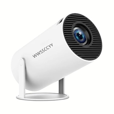 WWSSCCYY Mini Portable Projector 4K WiFi 6 BT 52 Upgraded Portable Projector Full HD Supported for Phone PC TV HDMI PS5 Laptop Auto Keystone Home Theater 180 Rotation Builtin App White