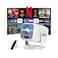 coolid Auto Focus 2026 Upgraded Mini Projector 1080P FHD Support 4K Portable Projector with WiFi6 and Bluetooth54 Builtin App 180 Adjustable Auto Keystone Compatible with HDMILaptopUSB White