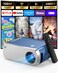 antmap Mini Projector with WiFi and Bluetooth Portable Movie Projector for iPhone 1080P Supports with 3W Speaker for Outdoor Home Theater Compatible with iOSAndroidPCTV StickHDMI