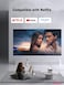 VISSPL Compatible with Netflix Auto focus Smart Projector with WiFi and Bluetooth Auto Focus Keystone Protable Mini Projector with Stand 4K Home Theater Projector