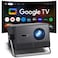 HAPPRUN 2000 ANSI Official Licensed Google TV Outdoor Projector 4K Full HD Smart Projector with Wifi and Bluetooth Auto Focus Dolby SoundBuiltin Apps Indoor Home Theater for PhoneTV StickPCPS5