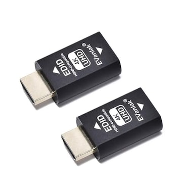 EVanlak 3rd Generrtion Hdmi Edid Emulator Passthrough Eliminated Emulator Adapter Work with Mac Thunderbolt to HDMI SwitchesExtenderAV ReceiverVideo Splitters 4k 3840x216060Hz2pack