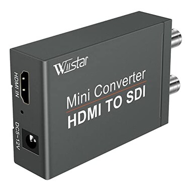 Wiistar HDMI to SDI Converter HDMI Input to SDI 2 Output Support SDHD3GSDI 1080P FHD 1 in 2 Out for Camera HDTV