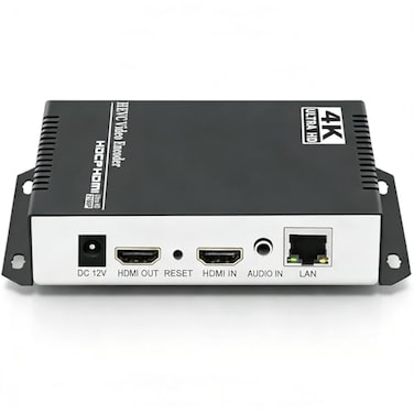 URayCoder HEVC H265 H264 AVC 4K 1080P HDMI to Ethernet IP Video Audio Encoder Hardware Supports RTSP RTMPS HLS UDP SRT HTTP FLV MP4 WebRTC TRTC ICECAST for Live Stream on YouTube Facebook OBS and othe