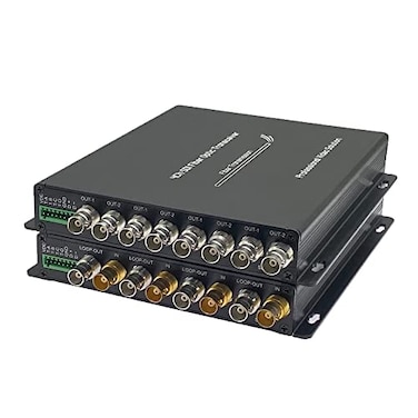 Steloproad 4CH 3GSDI Fiber Converter 1080P60Hz Broadcast Level SDI Video Optical Transceiver Loop Output 4ch 3G SDI Fiber Extender with RS485 SDI Over SingleMode ST 20km