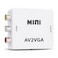 Diyeeni Mini VGA to Video Converter Composite to VGA Adapter TV SetTop Box Audio Video Converter White