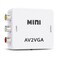 Diyeeni Mini VGA to Video Converter Composite to VGA Adapter TV SetTop Box Audio Video Converter White