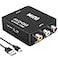 Chodwe RCA to HDMI Converter RCA to HDMI Adapter 1080P Mini RCA Composite CVBS AV to HDMI Video Audio Converter Adapter Support PALNTSC for N64 Wii PS2 PS3 Xbox VHS