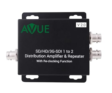 AVUE 3GSDIHDSDISDI 1 to 2 Distribution Repeater Extender with Reclocking Function Broadcasting Grade
