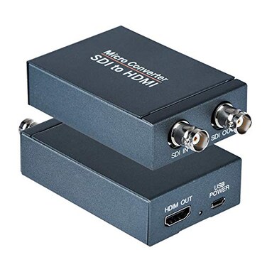 Anber-Tech AnberTech SDI to HDMI Converter SDI in HDMI Out with SDI Loopout 1080P60Hz Audio Embedder Support HDMI 13 3GHDSDI Auto Format Detection Extender for Camera CCTV