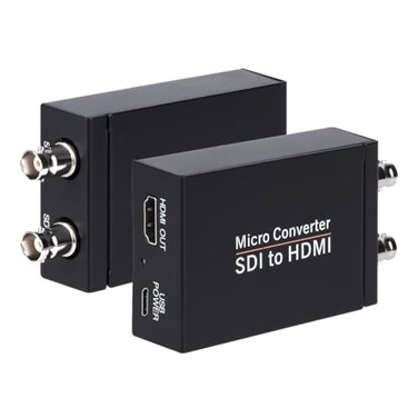 Anber-Tech AnberTech SDI to HDMI Converter SDI to HDMI Audio Deembedder Support 3GSDI HDSDI SDSDI Auto Format Detection and Stereo Audio Deembedder SDI Loopout Black