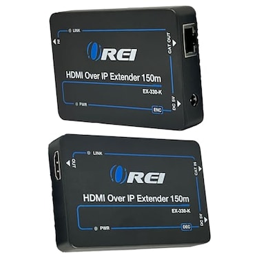 OREI HDMI over Ethernet Extender Over IP with CAT5CAT6 Cable with IR Upto 330 Feet Loop Out 1080P Full HD Signal Distribution One to Many option