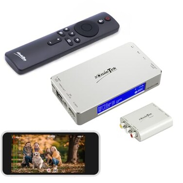 zowietek 4K HDMI Video Recorder with Analog to Digital Converter RCACVBS for VHS VCR DVR DVD Hi8 Mini DV Camcorder Cassette Gaming Consoles Easy to use No PC Needed AV to HDMI Adapter