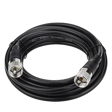 Ullnosoo 18ft RG8x Coaxial Cable CB Coax Cable UHF PL259 Male to Male Low Loss Waterproof Compatible with CB Ham Radio Antenna Analyzer Dummy Load SWR Meter
