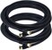 iMBAPrice iMBPrice 2Pack RG6 Coaxial Patch Cable 12 Feet with FType Screwon Connectors in Black