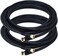 iMBAPrice iMBPrice 2Pack RG6 Coaxial Patch Cable 12 Feet with FType Screwon Connectors in Black