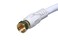 Monoprice Coaxial Cable with F Type Connector RG6 Quad Shield CL2 10 Feet White
