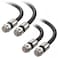 Cable Matters 2Pack RG6 Coaxial Cable 6ft CL2 Rated for inWall UseCM Quad Shield Coaxial Cable RG6 Coax Cord for TV Digital Router Satellite Receiver and More Black