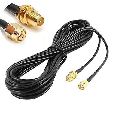 CORONIR 33ft WiFi Antenna Extension Cable Coaxia RP Male to Female Connector for Wireless LAN Router Bridge Cellular Security IP Camera Extension