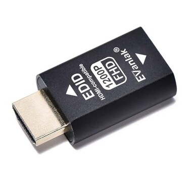 EVanlak Hdmi Edid Emulator Passthrough 3rd Generrtion Premium Aluminum Eliminated Emulator Adapter Work with Mac Thunderbolt to HDMI SwitchesExtenderAV ReceiverVideo Splitters1920x120059hz