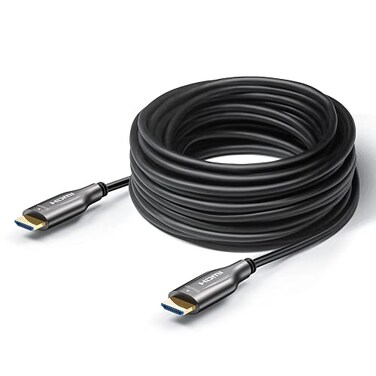EVAIO Fiber Optic HDMI Cable 100 Feet HDMI 20 18Gbps Supports 4K 60Hz 444422420 HDR10 Dolby Vision HDCP22 ARC3DSlim and Flexible