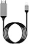FORETOO Apple MFi Lightning to HDMI Adapter for Phone to TVCompatible with iPhoneiPad Sync Screen Connector Directly Connect on HDTVMonitorProjector NO Need Power Supply