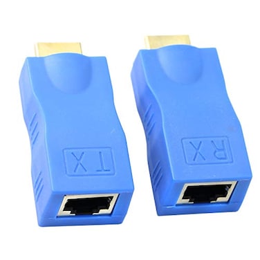 XMSJSIY HDMI Extender HDMI to RJ45 Network Cable Extender Converter Repeater Over Cat 5e6 1080p up to 30m for HDTV PS4 STB Request Pure Copper Cat 5e6 Wire Not Support HDCP