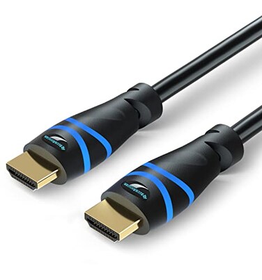 BlueRigger 8K HDMI Cable 3 FT 8K 60Hz 4K 120Hz 48Gbps HDMI Cord HDR10 High Speed HDMI Cable 8K with Ethernet eARC 3D HDCP 23 Compatible with PS5 Xbox Roku Apple TV Switch PC