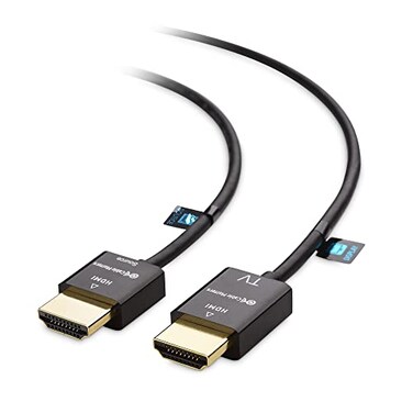 Cable Matters Unidirectional Active Ultra Thin HDMI Cable 15 ft with RedMere Technology Ultra Slim HDMI Cable 4K Rated with Ethernet