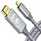 oldboytech 4K Micro HDMI to HDMI Male Cable Adapter 4K60Hz HDR Nylon Braid Cord for GoPro Hero Zfc RPi A6000 A6300 Camera Video Capture Card Grey 15FT
