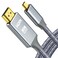 oldboytech 4K Micro HDMI to HDMI Male Cable Adapter 4K60Hz HDR Nylon Braid Cord for GoPro Hero Zfc RPi A6000 A6300 Camera Video Capture Card Grey 15FT