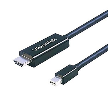 VisionTek Mini DisplayPort to HDMI 20 MM Active Cable 6 feet Supports 4K 60Hz 901215