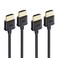 Cable Matters 2Pack Ultra Thin HDMI Cable 3 ft Support 4K60Hz Ultra Slim HDMI Cable 4K Rated with Ethernet HDR Support for PS5 Xbox Series XS RTX40903090 RX 79007800 Apple TV and More