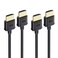 Cable Matters 2Pack Ultra Thin HDMI Cable 3 ft Support 4K60Hz Ultra Slim HDMI Cable 4K Rated with Ethernet HDR Support for PS5 Xbox Series XS RTX40903090 RX 79007800 Apple TV and More