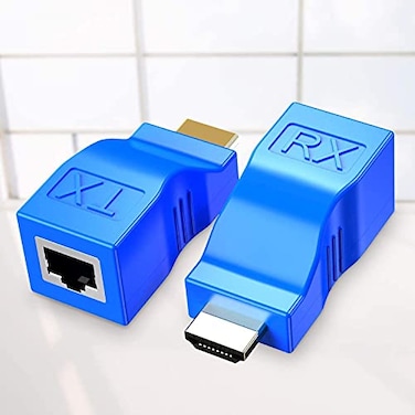 Eanetf HDMI to RJ45 Extender HDMI to RJ45 Ethernet Network Converter Over by Cat5e6 Cable Splitter 1080p up to 30m98ft Repeater for HDTV HDPC PS4 STB