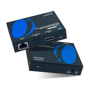 OREI ARC SPDIF Audio Only Extender Balun Over Single CAT5e67 Audio Return Channel Through HDMI Up to 300 Ft Power Over Cable ARCEX300K